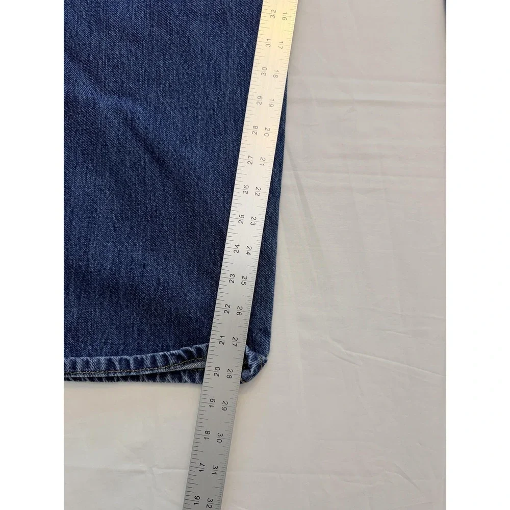 Levis 501 Jeans Mens 42x30 Blue Medium‎ Wash Straight Leg Button Fly Denim Pants